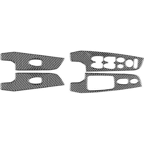 Cache-interrupteur de lève-vitre en fibre de carbone pour Honda Civic 8e génération (2006-2011), accessoire de garniture autocollante, conduite à gauche (1/5)