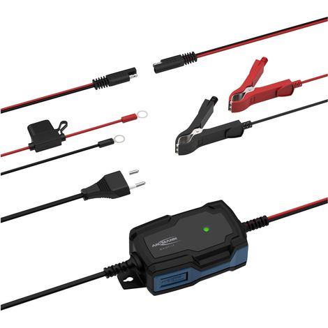 ANSMANN Chargeur 5 étapes 6V 12V / 1A / 4-30Ah voiture, moto (1/5)