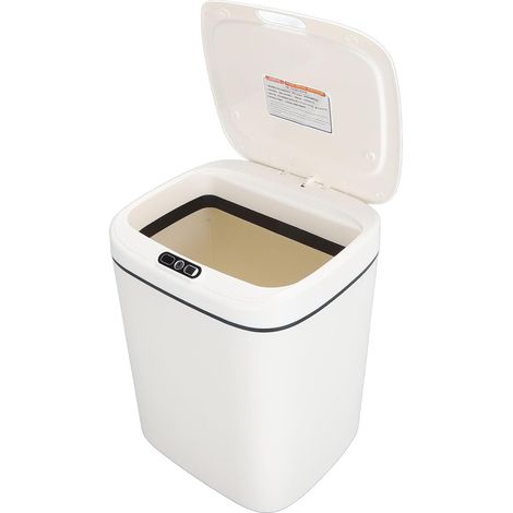 Poubelle Automatique, Poubelles Automatiques, Poubelle de Salle de Bain avec Couvercle, Automatique Intelligente pour Bureau, Cuisine, Salon (12L) (1/5)