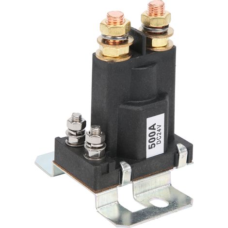 Relais de Démarrage 500A 24V 4 Broches NO en Acier Inoxydable pour Véhicules et Électronique Auto (1/5)