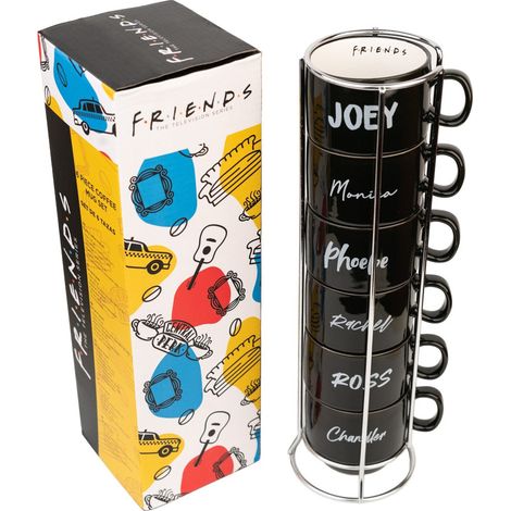Friends Conjunto de 6 Tazas Multicolor Porcelana 150 ml