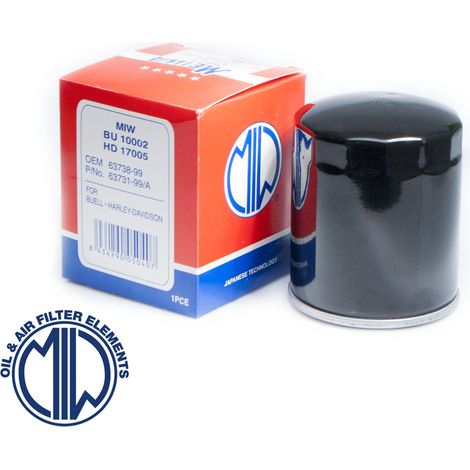 Filtre à huile noir Miw HF171B pour Harley Davidson, lot de 50.