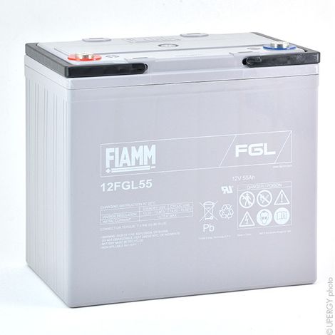 Fiamm - Batterie plomb AGM 12FGL55 12V 55Ah M6-F (1/4)