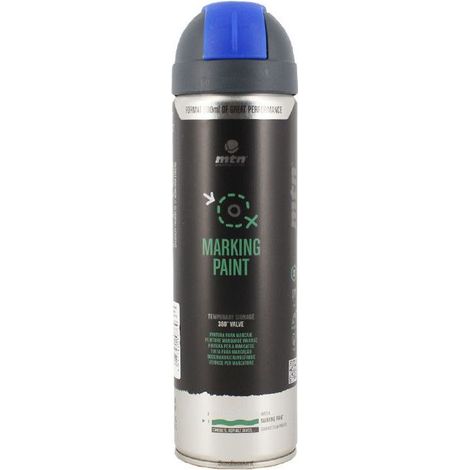 Bombe de peinture de marquage au sol signalisation - Bleu - MTN Pro - 500ml