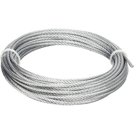 Rollo 6mt cable acero puntas soldadas torno persiana 2mm