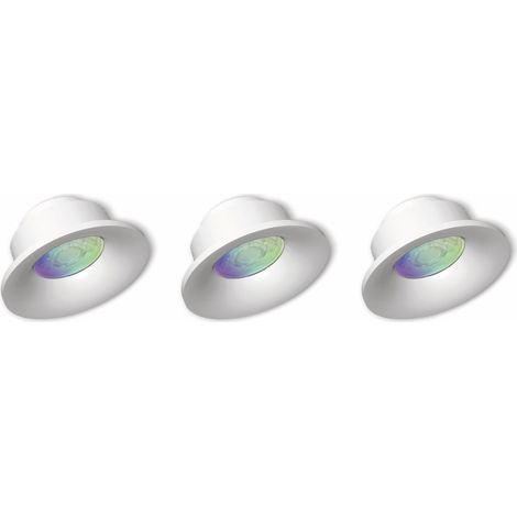 Müller Licht tint LED Einbauleuchte 3er Set weiß Ø 9 cm RGBW Smart Einbauleuchte (1/3)
