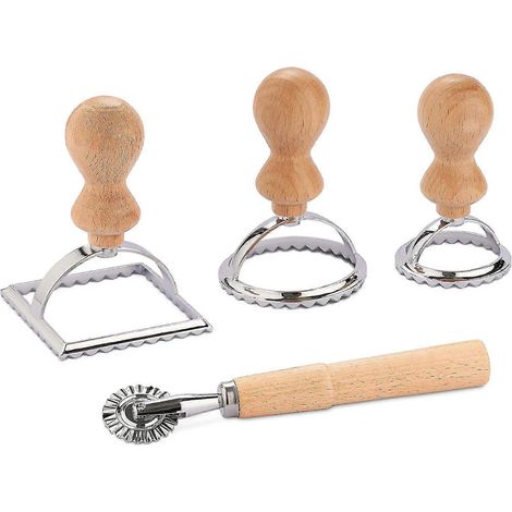 Ensemble de 4 moules multifonctionnels pour pâte à pâtisserie, biscuits et raviolis. (1/4)
