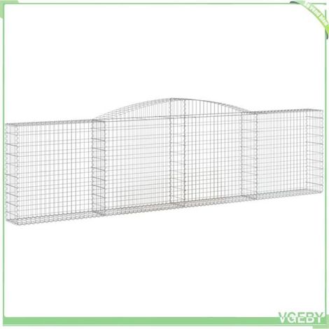 Panier de gabions arqué - FAFEICY - 153525 - 400x30x100/120 cm - Fer galvanisé - Ø fil 3,5 mm (1/4)