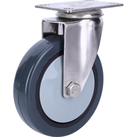 Roue pivotante universelle de 2,5 pouces avec roulement à billes et plaque supérieure pour chariots logistiques (1/5)