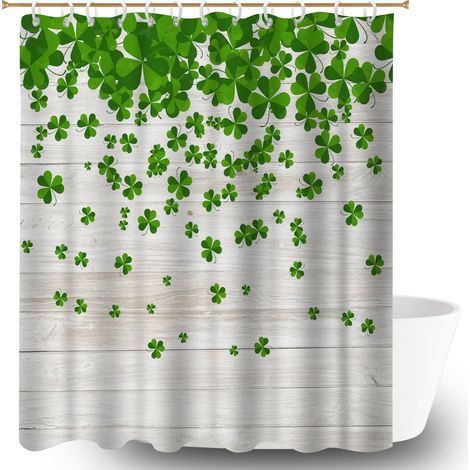 Ensemble rideau de douche polyester avec anneaux 180x180 Épais rideau séchage rapide pour optimiser un petit espace (1/5)