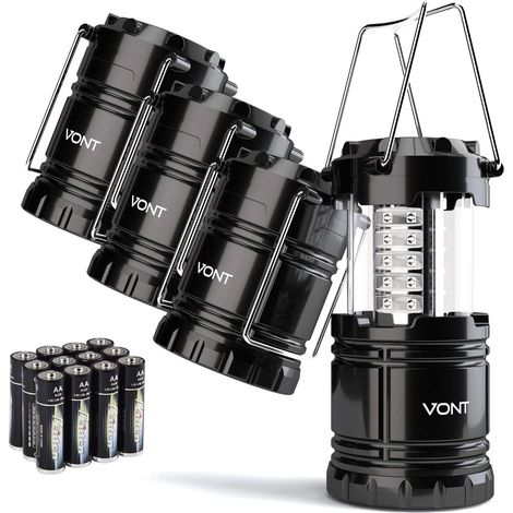 Lampe de Camping - Lampe d'Urgence 30 LED Éclairage 360° Réglable par Dépliage Manuel - Système de Suspension Intégré - Autonomie Jusqu'à 90 H (Mode Faible) - 1 Pièce (1/5)