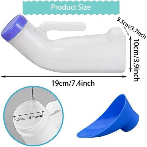 Urinoir pour Homme Et Femme 2 Pièces Urinoirs de Toilette Portables Portable Toilette Bouteille pour Voiture pour Cam BASSIN DE LIT (1/5)