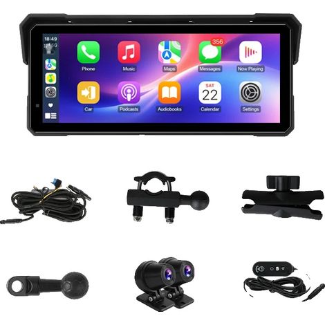 DVR per moto, telecamera anteriore e posteriore, connettività wireless, DVR per moto, Nessuno (1/2)