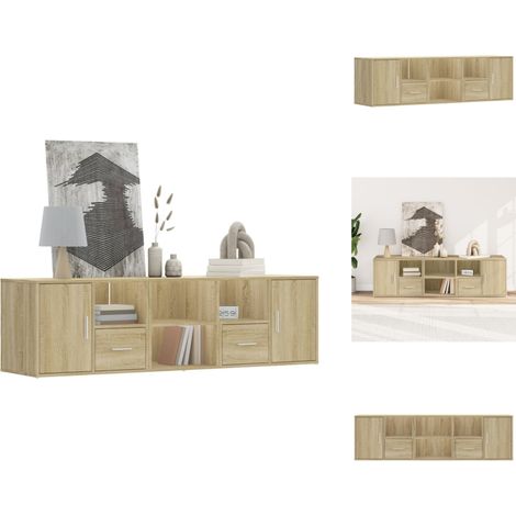 Eckregal Sonoma-Eiche 160x40x45 cm Holzwerkstoff - Eckregal - Regal - Wohnzimmermöbel - Holzschrank - Aufbewahrungslösung