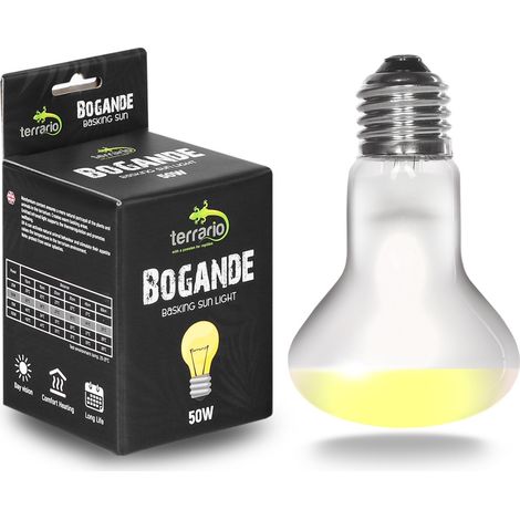 Bombilla calefactora Bogande para terrario, 50 W, con luz solar indirecta.