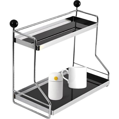 Soporte para tazas de café, soporte para tazas de dos niveles, estante para tazas de café independiente, estante para tazas de café (1/5)