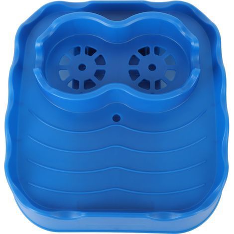 Plateau de table pour spa avec trous de drainage, antidérapant et réglable, pour piscines, spas et baignoires (bleu). (1/5)