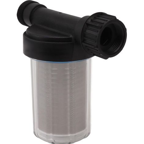 Garden Hose Filter, 304 Stainless Steel G3/4 Water Pump Filter, Transparent Inline Mesh Screen for High Pressure Irrigation Cleaner, RV Pump, Water Treatment (1/5)