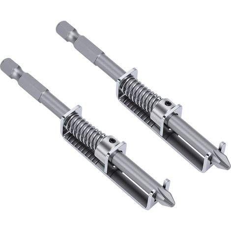 Lot de 2 porte-embouts de tournevis à ressort anti-chute, outil de maintien de vis à une main pour électriciens, mécaniciens et réparations à domicile (1/5)