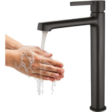 Rubinetto per lavabo da appoggio ALITA Laveo nero (1/5)