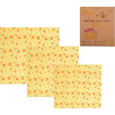 Envoltorios de cera de abeja, fundas reutilizables, películas de lavado elásticas (1/5)
