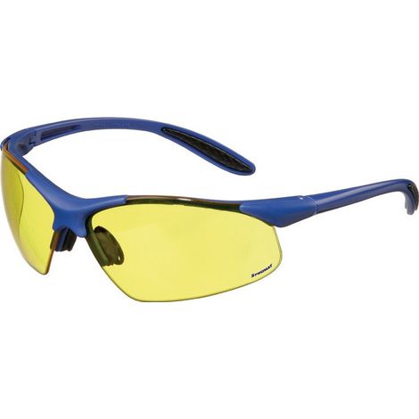 Gafas de seguridad DAYLIGHT PREMIUM EN 166, patillas azul oscuro, lentes PC PROMAT amarillas