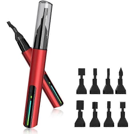 Ponceuse alternative, mini ponceuse, stylo de ponçage électrique rechargeable par USB avec 8 têtes de ponçage et papier de verre auto-adhésif jn (1/5)