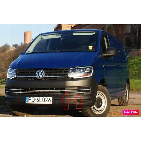 Rejilla con embellecedores cromados para parachoques de VW Transporter T5 (1/4)