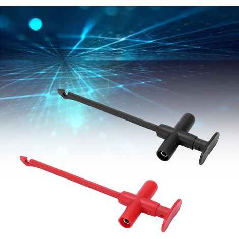 Rot-schwarzes Set zu verkaufen: Prüfspitzen, keine Kabel zum Durchtrennen, Kfz-Prüfhaken J.30022 mit 4 mm Bananenstecker, universelles Prüfspitzen-Drahtset. (1/5)