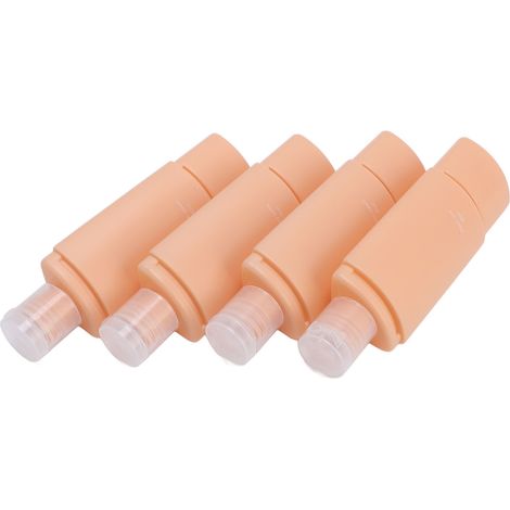 Flacons de voyage pour produits de toilette 4 en 1 : distributeur de gel douche, flacon souple portable pour shampoing liquide (1/5)