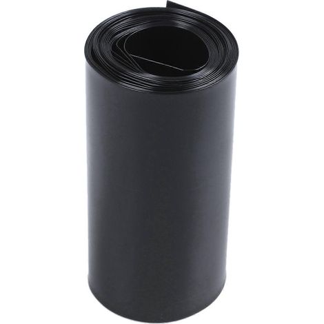Gaine thermorétractable en PVC noir 70 mm/44 mm, 2 m, pour batterie 18650 (1/5)