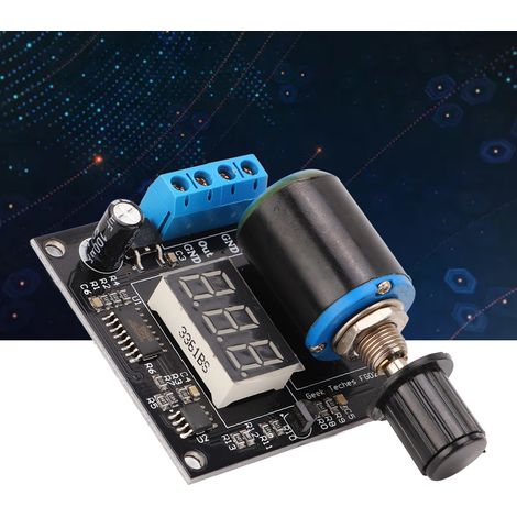 Générateur de signaux FG avec boîtier, module générateur de signaux de fréquence avec affichage numérique LED, carte émettrice analogique à tension réglable : 12 ou 24 V CC