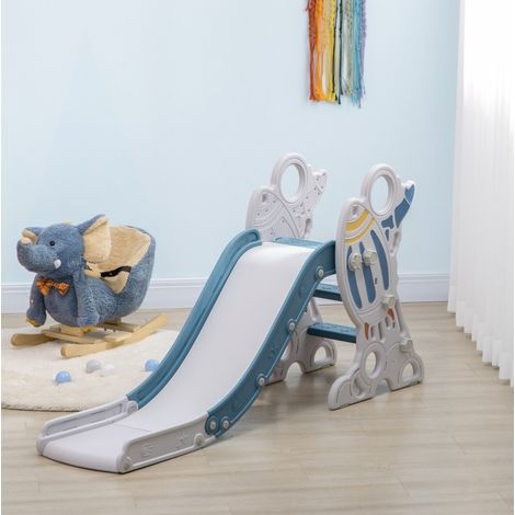 Scivolo per bambini 1,5-3 anni, design razzo, blu, 157 x 46,5 x 80 cm DESVIAE (1/5)