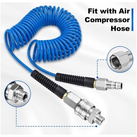 Lot de 10 raccords rapides pneumatiques – 1/4" BSP – Embouts européens pour compresseur d'air – Raccords pour tuyau pneumatique
