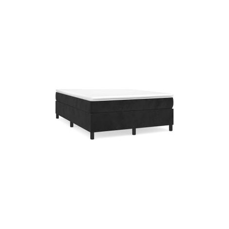 Sommier à lattes de lit avec matelas Noir 140x190 Velours (1/5)