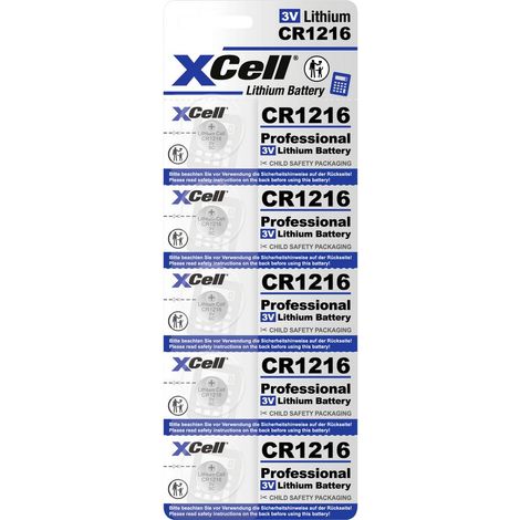 XCell Batteria a bottone CR 1216 3 V 5 pz. 30 Litio