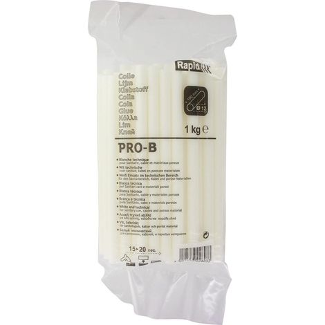 Pegamento multiusos Ø 12 mm - 190 mm - 1 Kg blanco Rapid