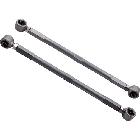 Brazo de control trasero inferior, aleación de acero robusta, 65 cm de largo, inclinación ajustable de +/- 4 grados, 9 cm de ancho, 6 cm de alto. (1/5)