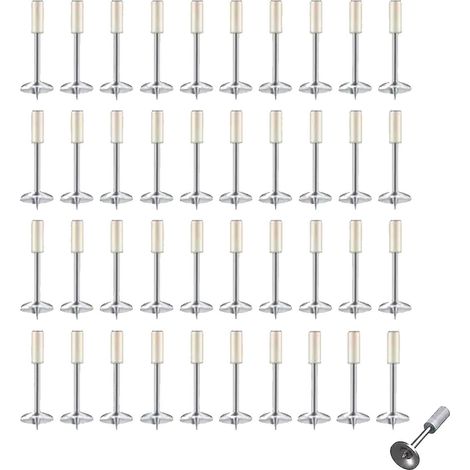40 clous ronds miniatures en acier pour béton, puissants et adaptés aux cloueuses pneumatiques. (1/5)