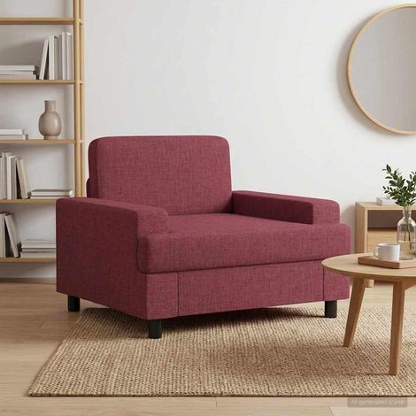 vidaXL Sillón Rojo vino Tela (1/5)