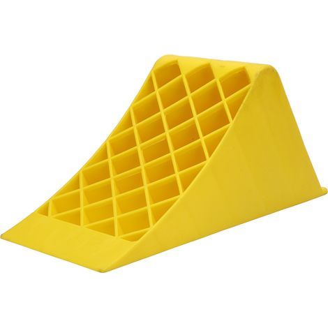 Cales de roue robustes, bouchon en plastique jaune haute visibilité de qualité supérieure pour voiture, remorque de voyage, camping-car, camion, ATV. (1/5)