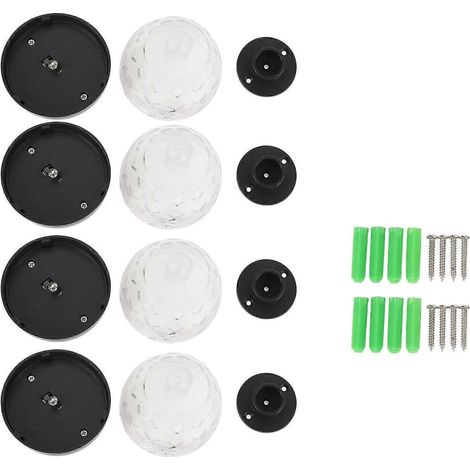 Lot de 4 lampes solaires pour clôture extérieure, appliques murales solaires avec éclairage vers le haut et vers le bas, étanches IP65, pour jardin.