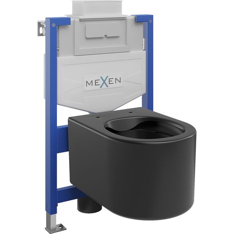 Mexen set incasso WC telaio Fenix XS-U con vaso WC Sofia, nero opaco - 6853354XX85 (1/3)