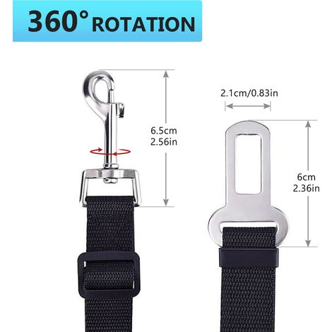 Ceinture de sécurité pour chien réglable pour voiture, attache de sécurité universelle pour animaux de compagnie (1/5)