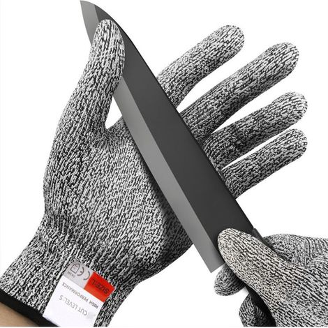 Gants Anti-Coupures Niveau 5 – Maille Métallique – Cuisine, Boucherie – Taille S (20 cm) (1/5)
