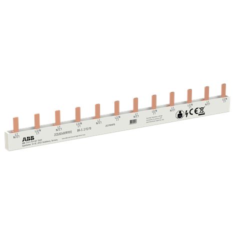 Barrette de pontage pour DS202CR 2P 12 PINS 10mm2 2CDL824001R1012 ABB 605434 (1/3)