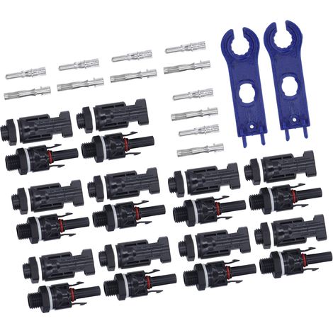 42-teiliges Set Solarverbinder, IP67 wasserdicht, flammhemmend, inklusive 2 Schraubenschlüsseln, 30 A, 1000 V DC (1/5)