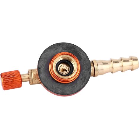 Adaptateur De Recharge De Gaz De Camping, Adaptateur De Bouteille De Gaz en Laiton pour Réchaud De Camping Extérieur Diamètre Intérieur 10 Mm Sortie Intérieure 4 Mm Sortie Extérieure 9 Mm(Rouge) (1/5)