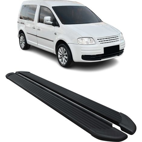 OMAC Marchepieds Latéraux pédale pour VW Caddy 2003-20 L1 Noir Aluminium 2Pcs (1/5)