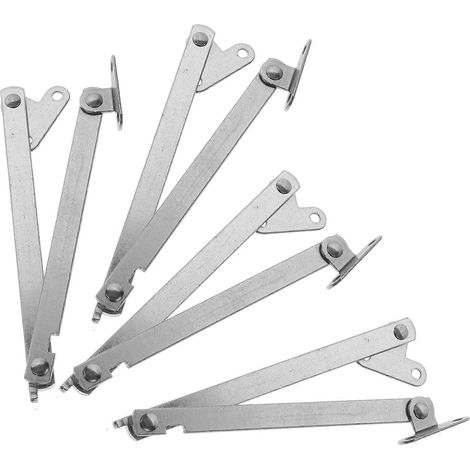 [RM] Support de meuble argenté avec tige de traction, charnière de support de couvercle auto-équilibrante (4 pièces) (1/5)